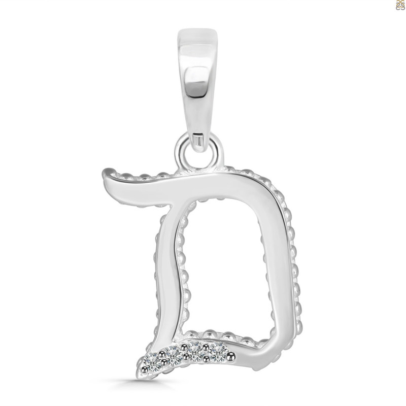 Cubic Zirconia Alphabet D Pendant CUZ-RDA-160.
