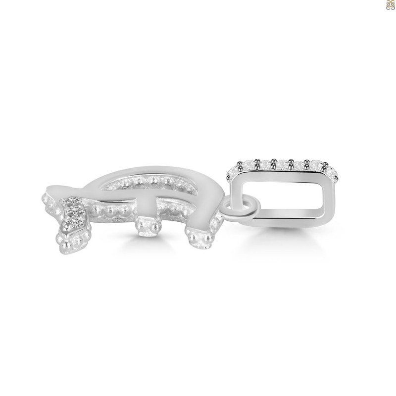 Cubic Zirconia Alphabet E Pendant