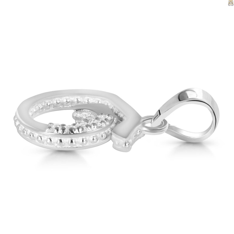 Cubic Zirconia Alphabet G Pendant