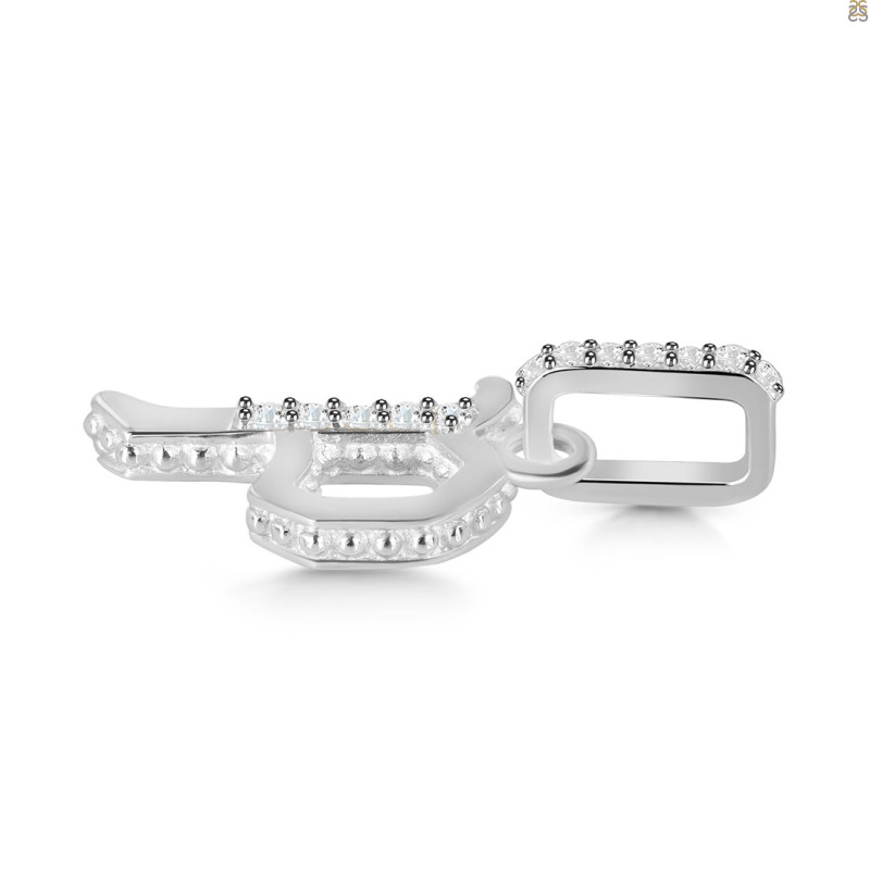 Cubic Zirconia Alphabet P Pendant