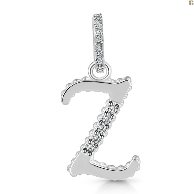 Cubic Zirconia Alphabet Z Pendant CUZ-RDA-208.