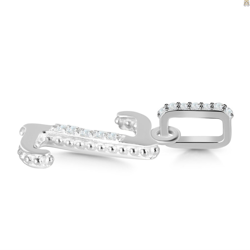 Cubic Zirconia Alphabet Z Pendant