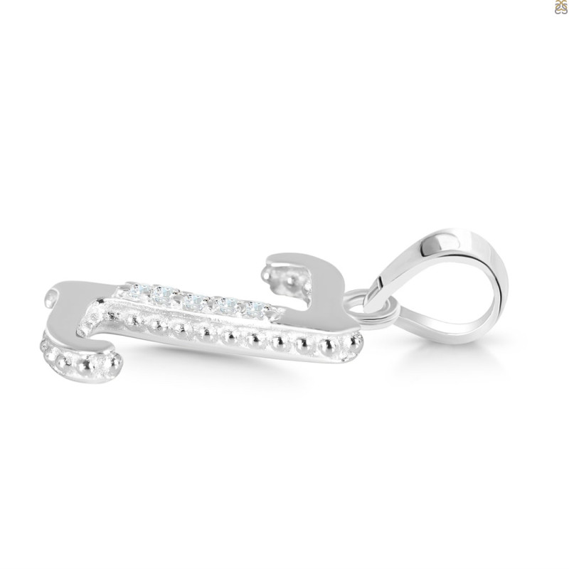 Cubic Zirconia Alphabet Z Pendant