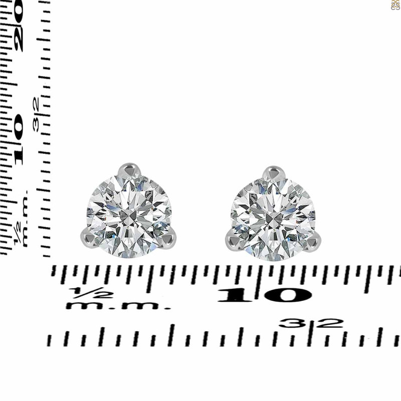 White Topaz Stud Earring WTZ-RDE-1567.