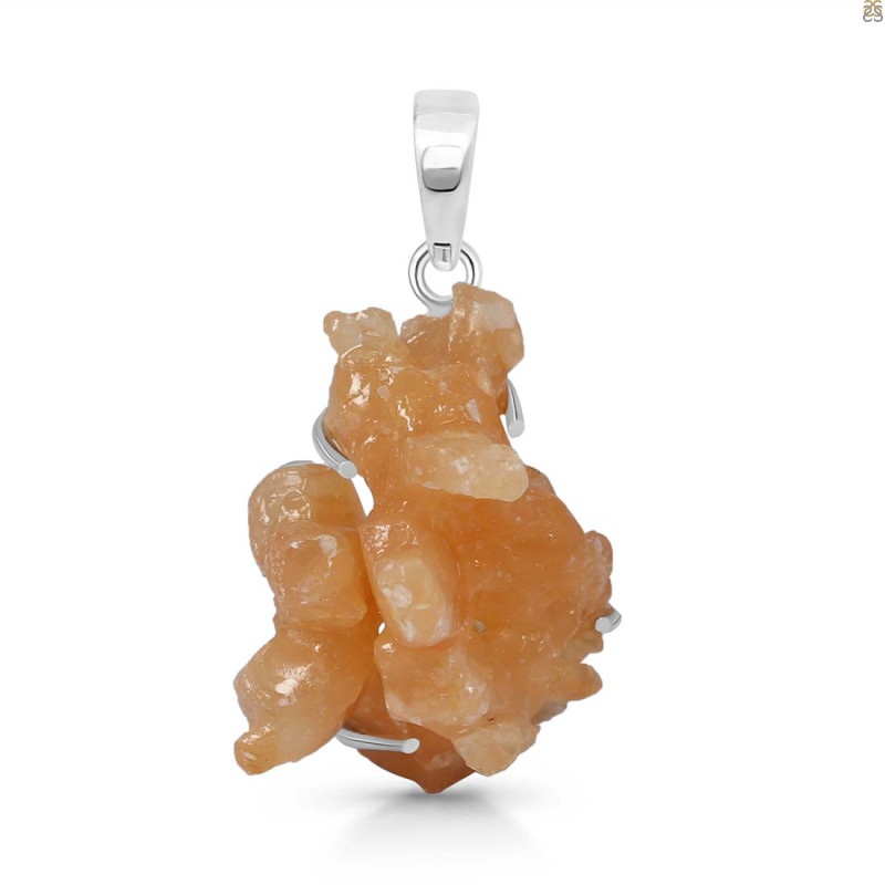 Yellow Druzy Pendant-SP YDZ-1-12