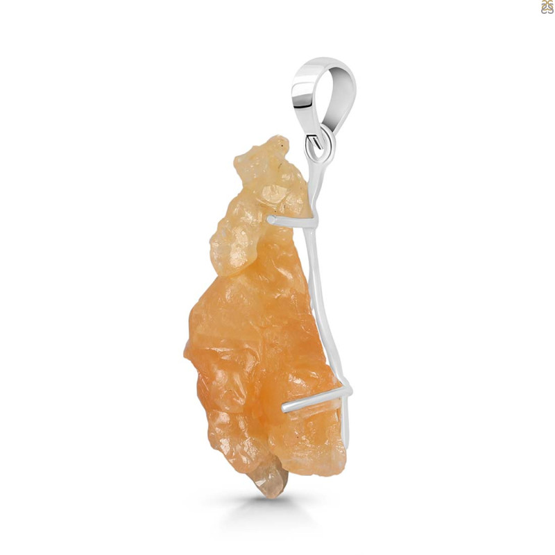 Yellow Druzy Pendant-SP