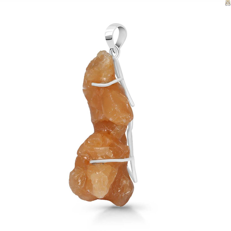 Yellow Druzy Pendant-SP YDZ-1-3