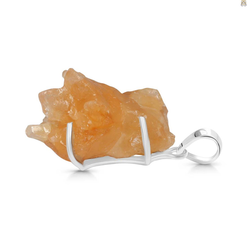Yellow Druzy Pendant-SP YDZ-1-31