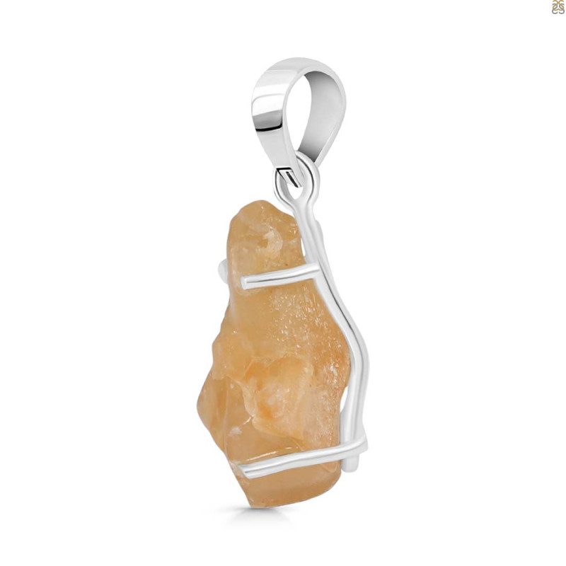 Yellow Druzy Pendant-SP YDZ-1-39