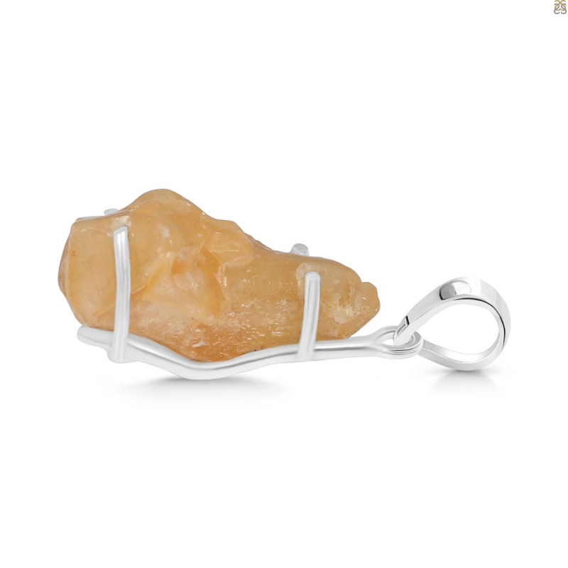 Yellow Druzy Pendant-SP YDZ-1-39