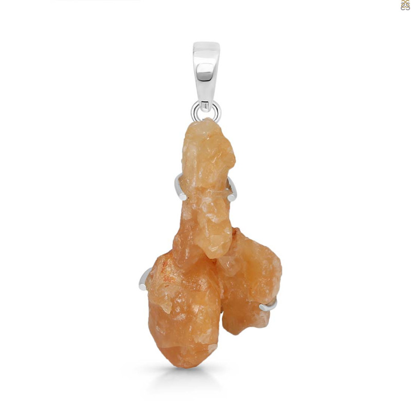 Yellow Druzy Pendant-SP YDZ-1-47