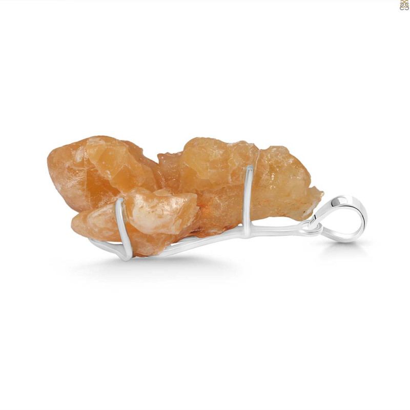 Yellow Druzy Pendant-SP YDZ-1-47