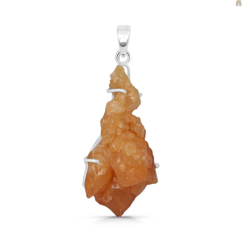 Yellow Druzy Pendant-SP YDZ-1-48