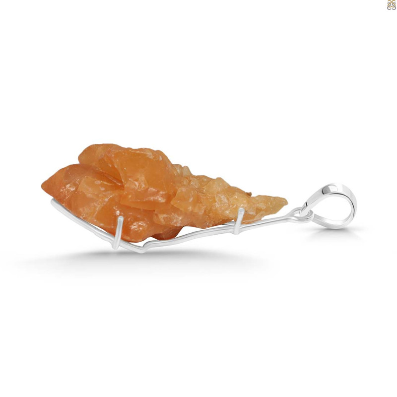Yellow Druzy Pendant-SP YDZ-1-48