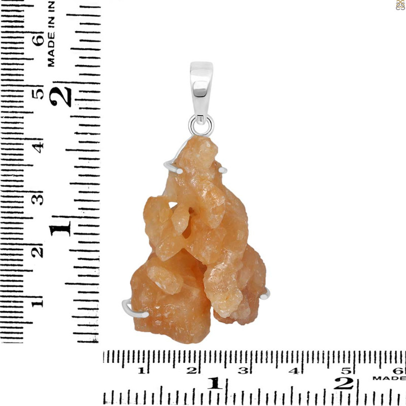 Yellow Druzy Pendant-SP YDZ-1-51