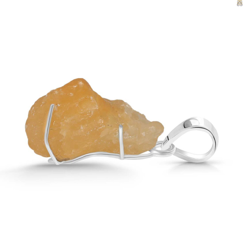 Yellow Druzy Pendant-SP YDZ-1-53