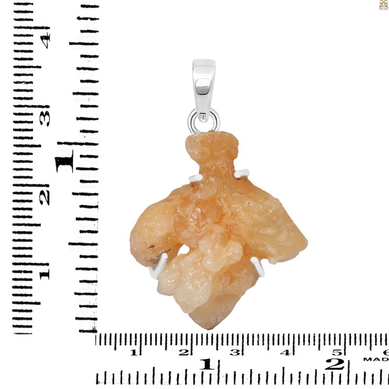 Yellow Druzy Pendant-SP YDZ-1-57
