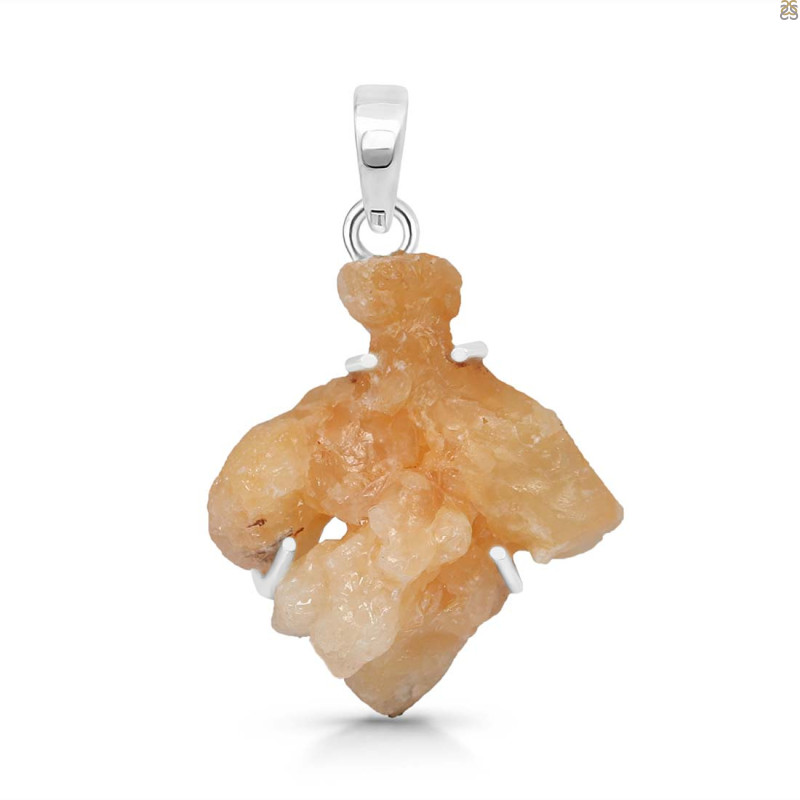 Yellow Druzy Pendant-SP YDZ-1-57