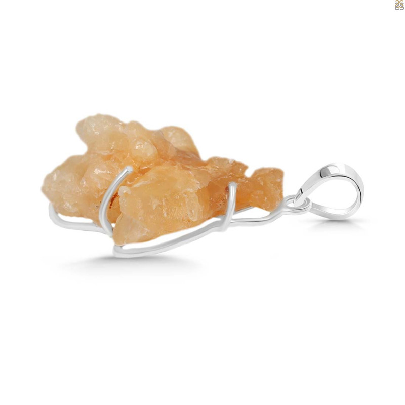 Yellow Druzy Pendant-SP YDZ-1-57