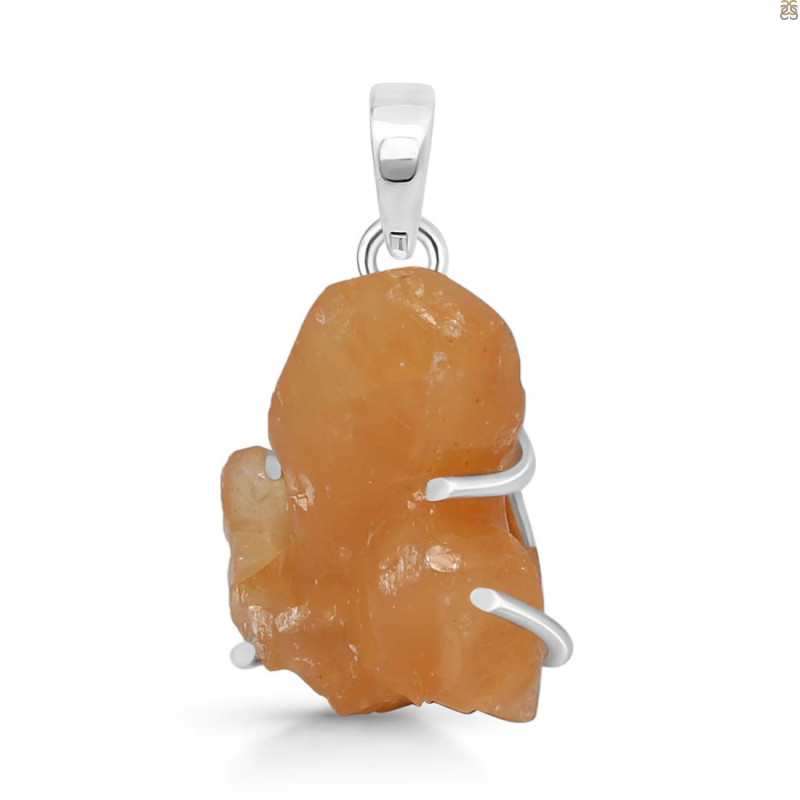 Yellow Druzy Pendant-SP YDZ-1-6