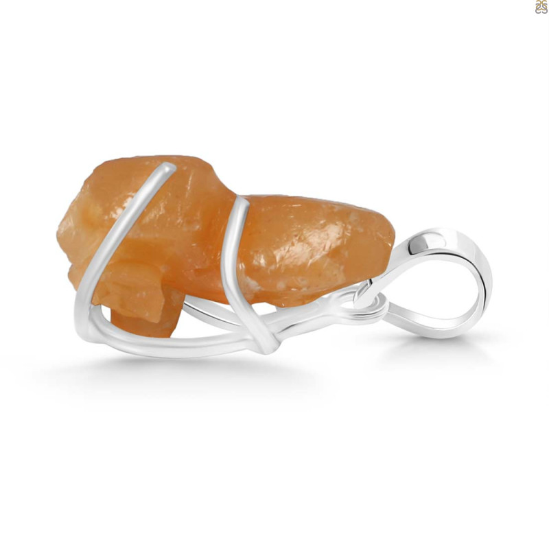 Yellow Druzy Pendant-SP YDZ-1-6