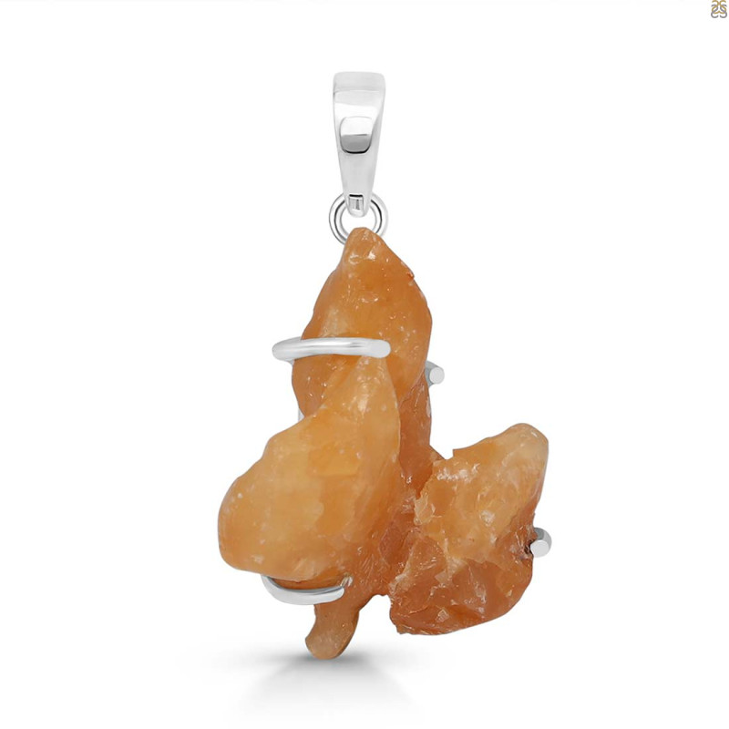 Yellow Druzy Pendant-SP YDZ-1-8