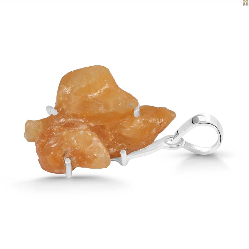 Yellow Druzy Pendant-SP YDZ-1-8