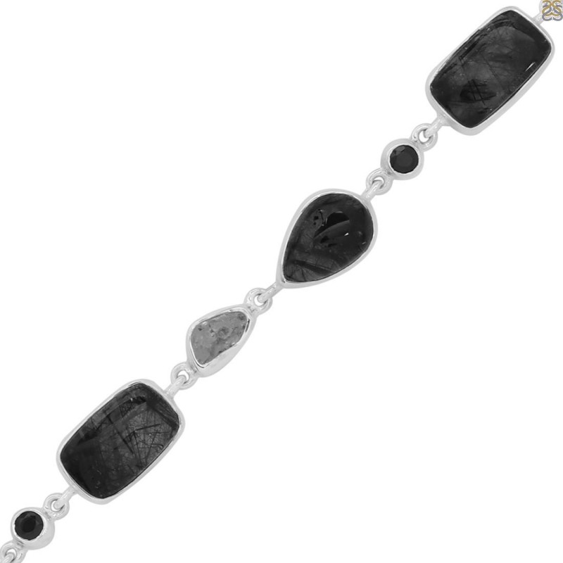 Black Rutile Bracelet-BSL BLR-11-3