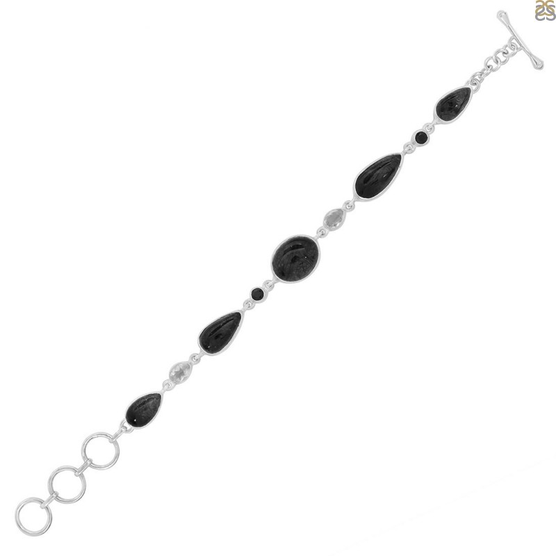 Black Rutile Bracelet-BSL BLR-11-7