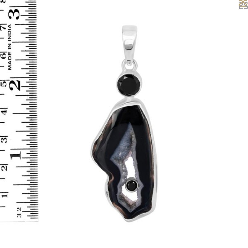 Agate (Black) Pendant-2SP ABL-1-114