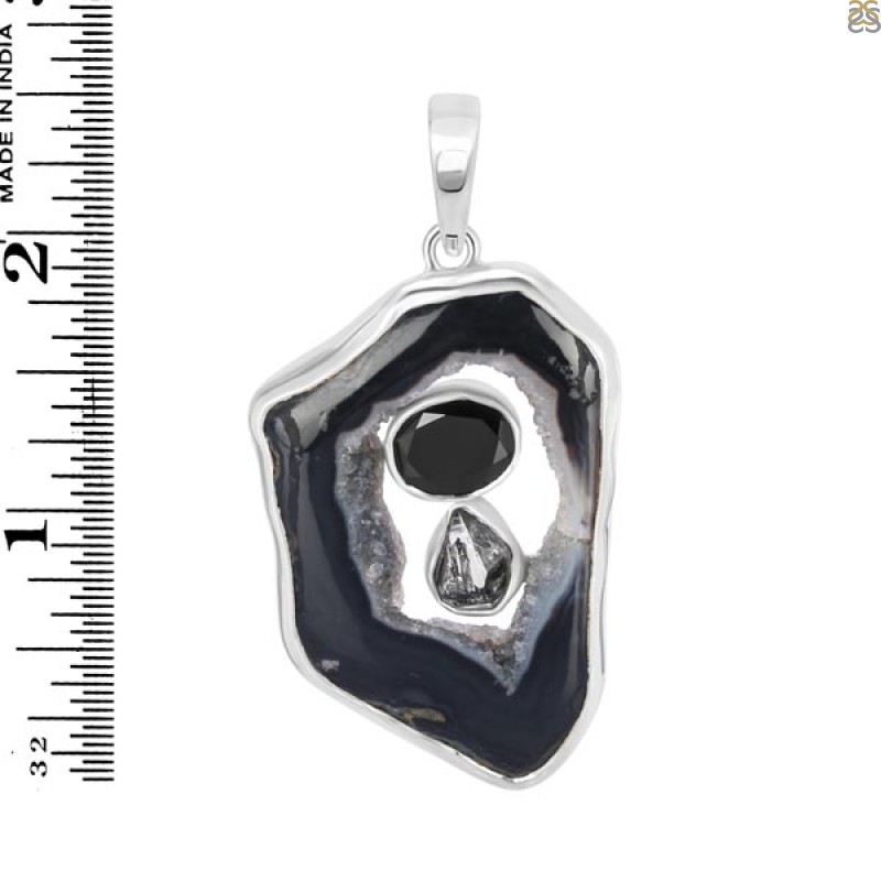 Agate (Black) Pendant-2SP ABL-1-140