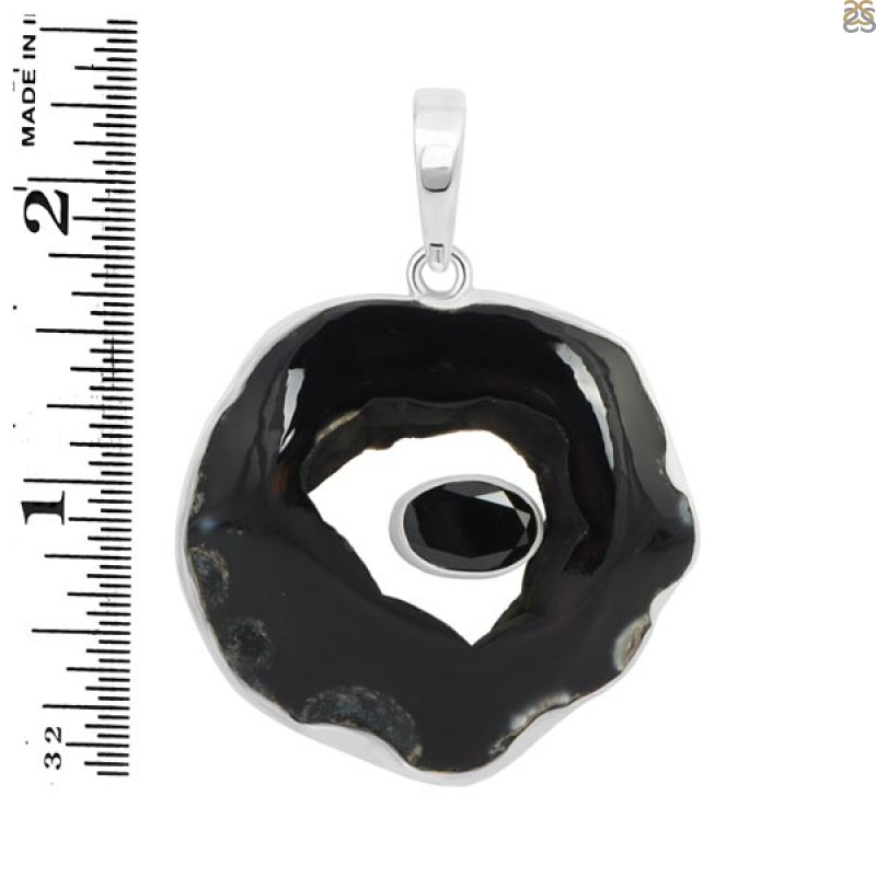 Agate (Black) Pendant-2SP ABL-1-143