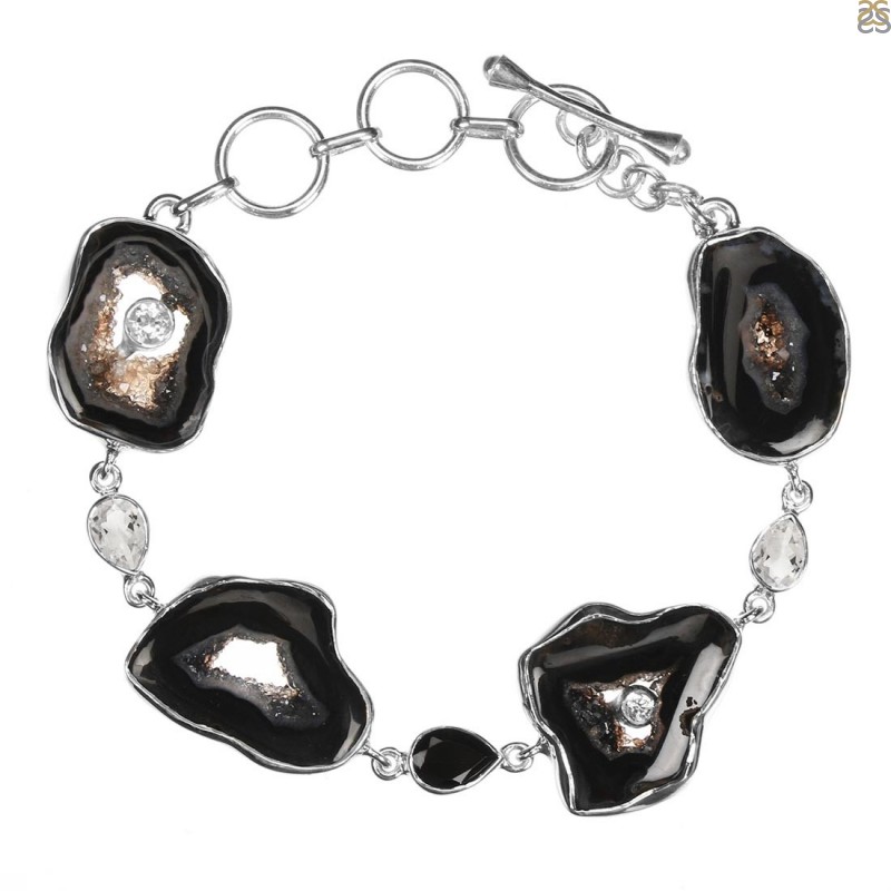 Pyrite and Black Spinel bracelet | ailiacreations
