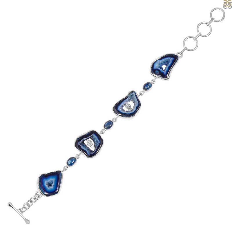 S925 Sterling Silver Genuine Blue Kyanite Bracelet | WAAMII