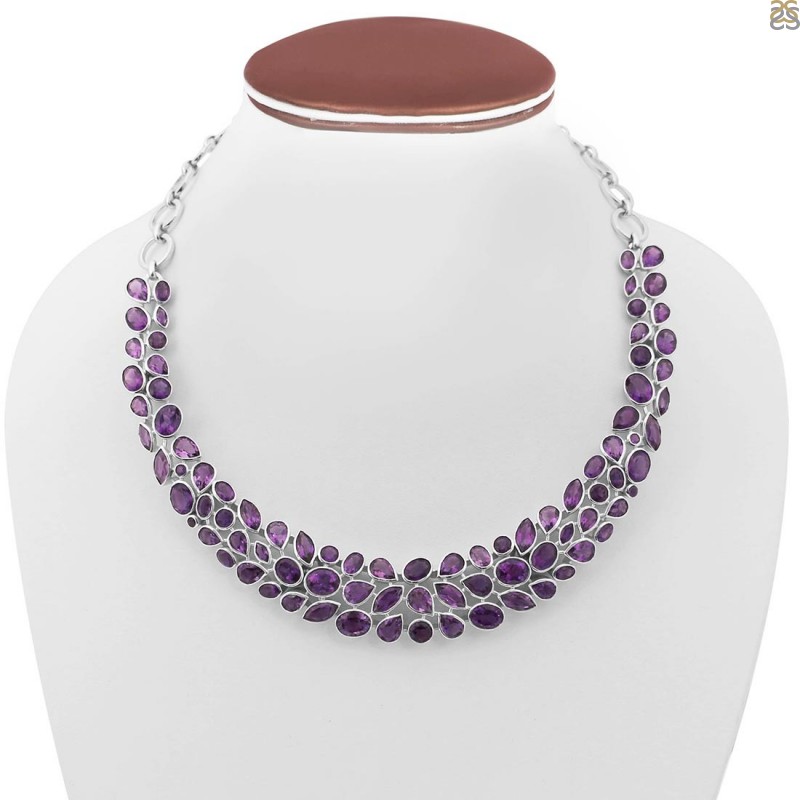 Buy Purple Necklace Set, 3 Pc Necklace Set, Statement Necklace, Pageant  Necklace, Wedding Necklace, Party Prom Necklace, Drag Queen Necklace,  Online in India - Etsy