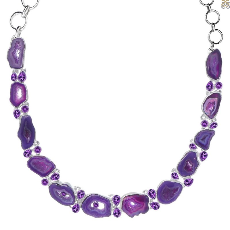 Wholesale Sterling silver amethyst necklace by Sosie Designs Jewelry