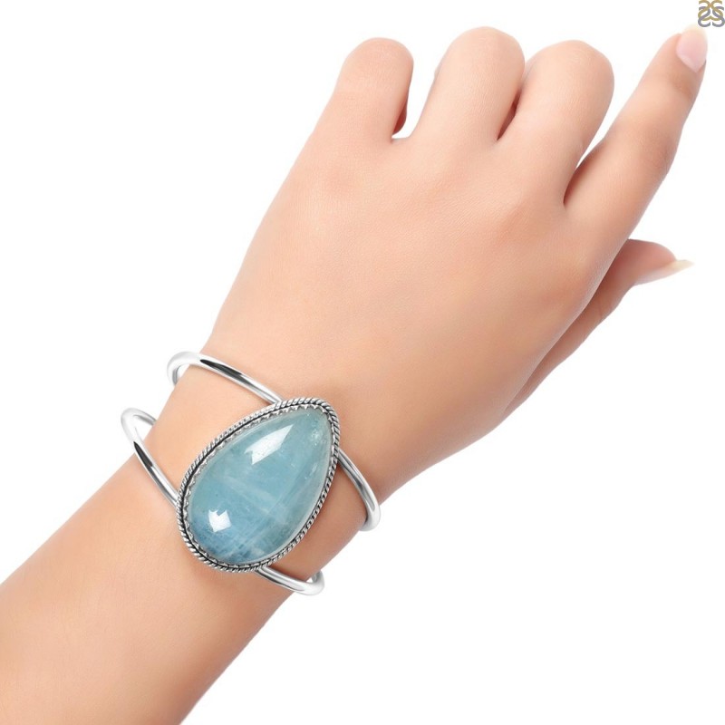 Aquamarine Cuff Bracelet-S AQM-10-25