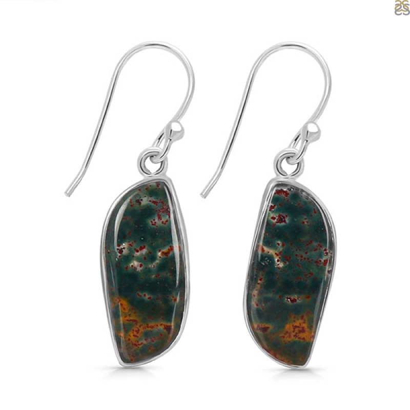 Blood Stone Earring-E BDS-3-27