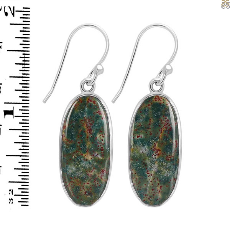 Blood Stone Earring-E BDS-3-9