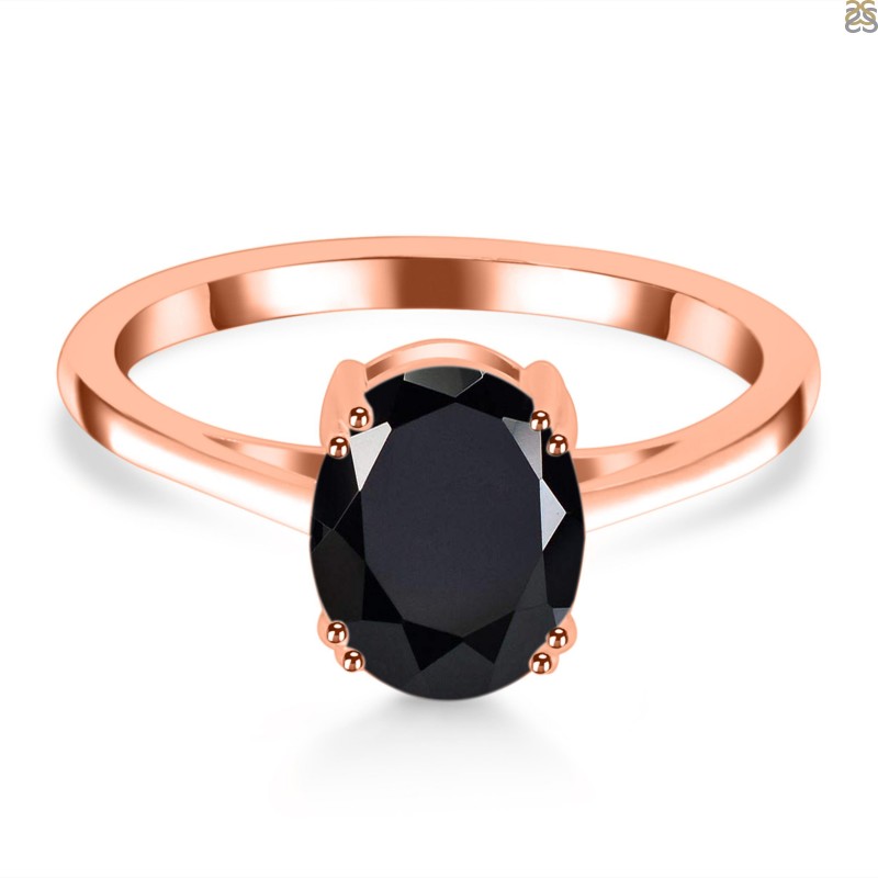 Black Tourmaline Gemstone Ring for Men - Silk Route Bazar