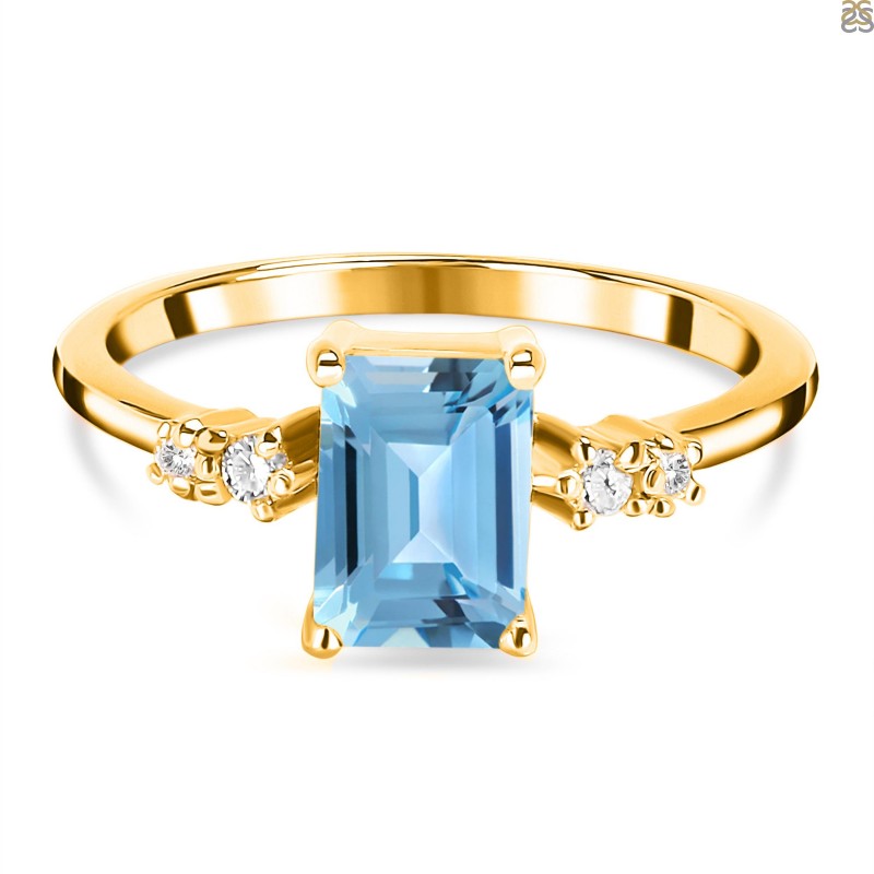 Buy Yellow Topaz Women Lab Grown Diamond Danity Ring at Best Price – Ayaani