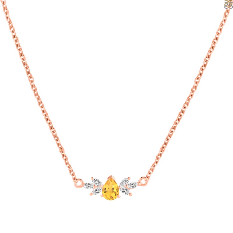 Buy Minimalist Citrine Necklace, November Birthstone Necklace, Gold Citrine  Jewelry, Simple Necklace Online in India - Etsy
