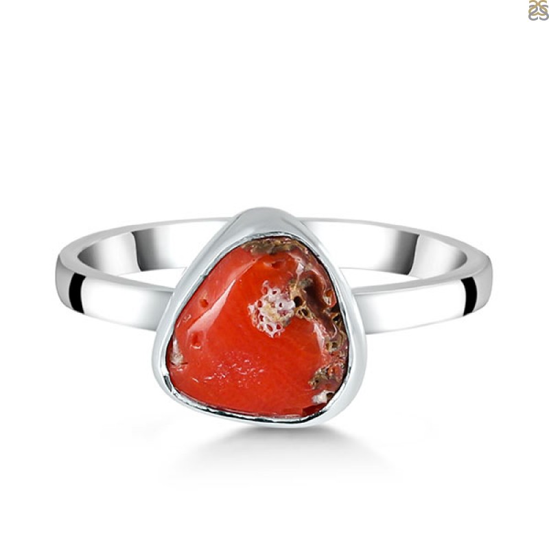 Red Coral Ring-R-Size-10 COR-2-36