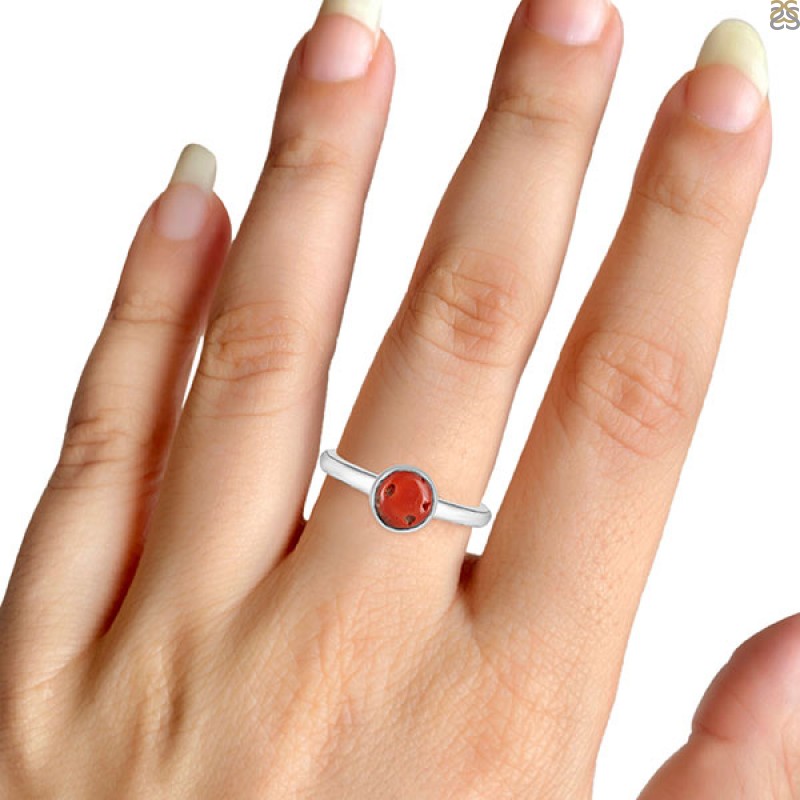 Amazon.com: Jewelryonclick Natural 5 Carat Red Coral Panchdhatu Rings for  Women's Prong Setting Jewelry in Size 4-13: Clothing, Shoes & Jewelry