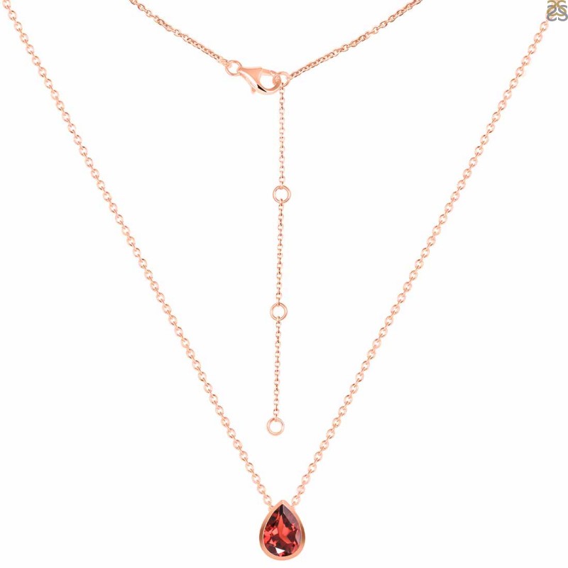 144.75 Total Carat Weight Rhodolite Garnet Rose Gold Plated Tennis Necklace