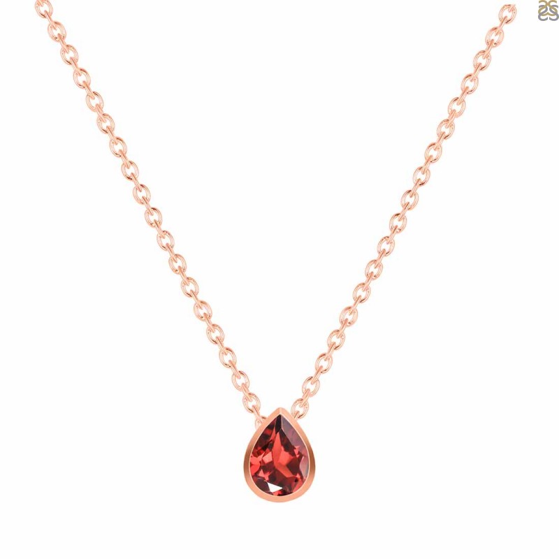 Heart-Shaped Garnet Ribbon Pendant with Diamond | Angara