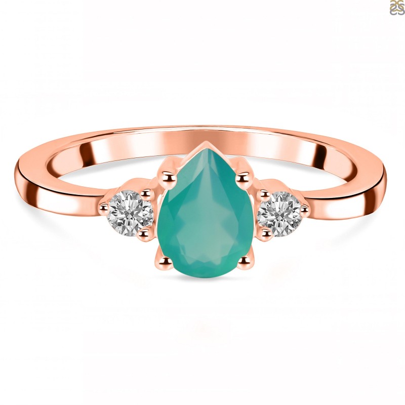 Leaf Ring With Blue Topaz Gemstone In Silver, Blue topaz Leaves Ring |  Benati