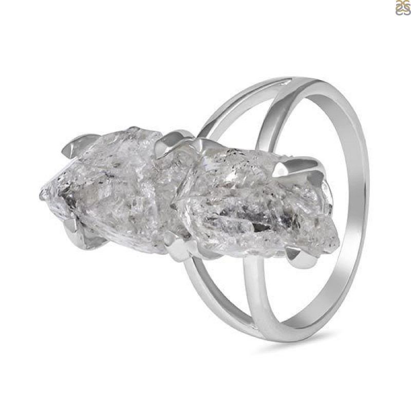 Petroleum Herkimer Diamond Rough Ring-R-Size-7 HDP-2-190