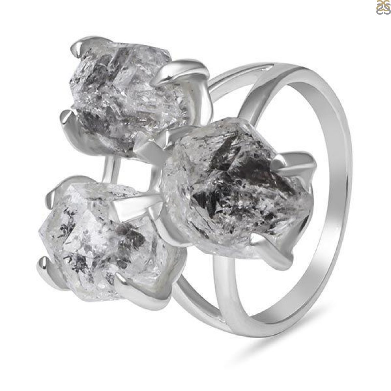 Petroleum Herkimer Diamond Rough Ring-R-Size-6 HDP-2-217