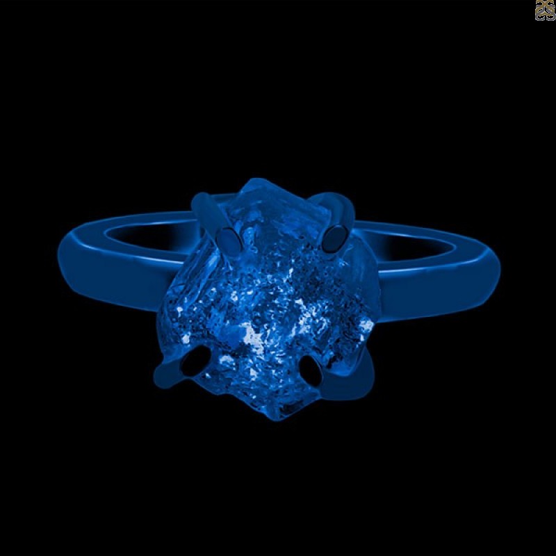 Petroleum Herkimer Diamond Rough Ring-R-Size-6 HDP-2-389
